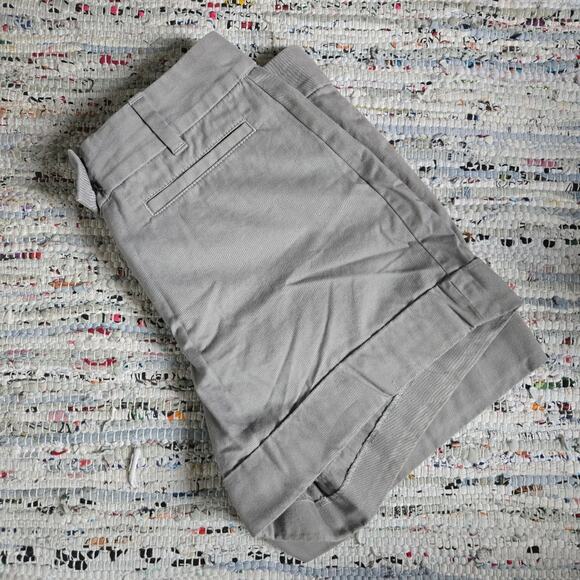 Ann Taylor Signature Grey Chino Cotton Shorts - Picture 1 of 8